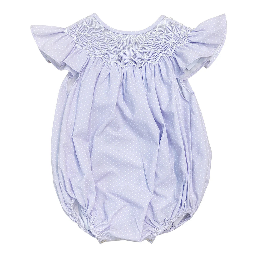 Lavender Pearl Smocked Bubble