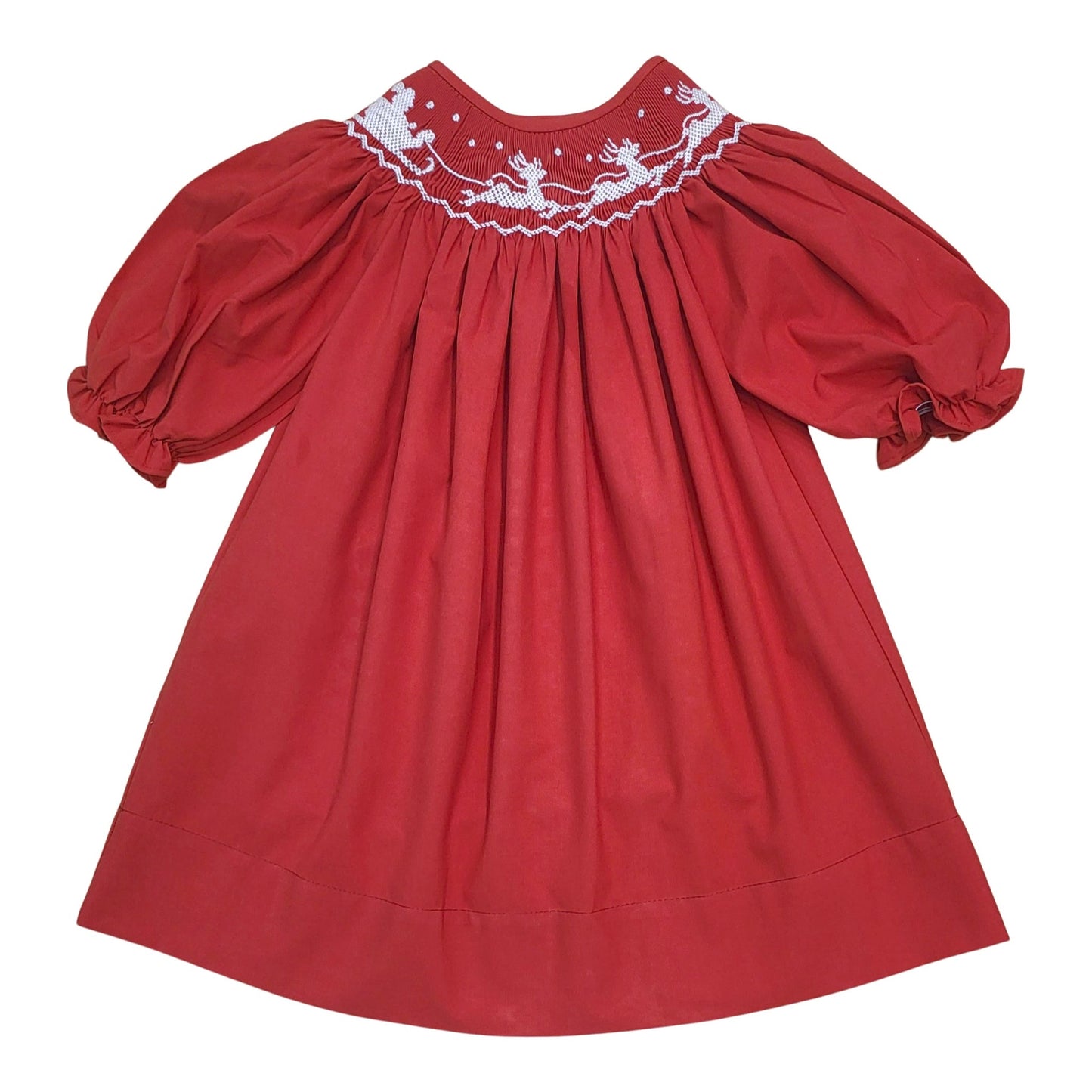 Sweet Dreams Santa sleigh smocked dress