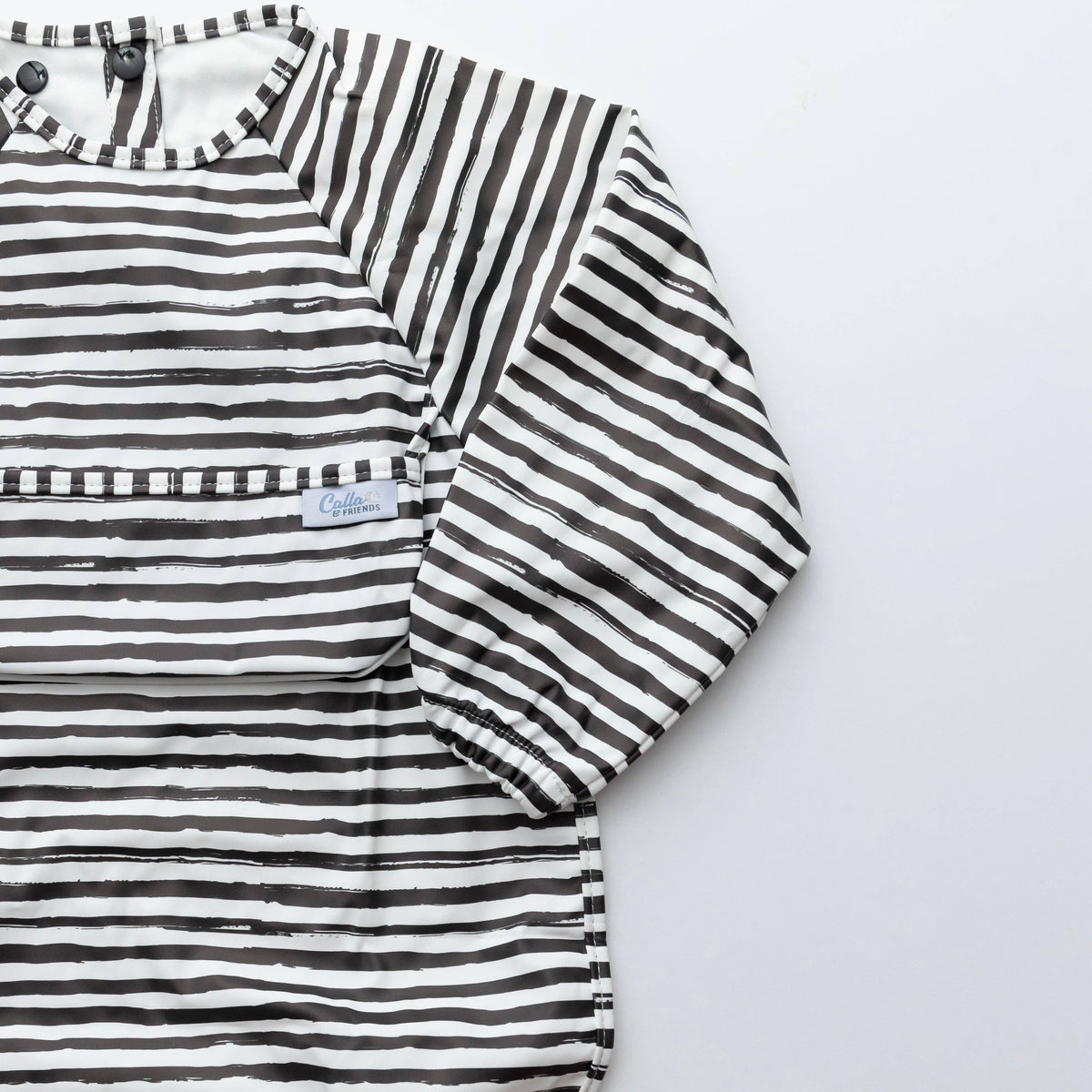 The Grayson Long Sleeve Bib - Brush Stripes