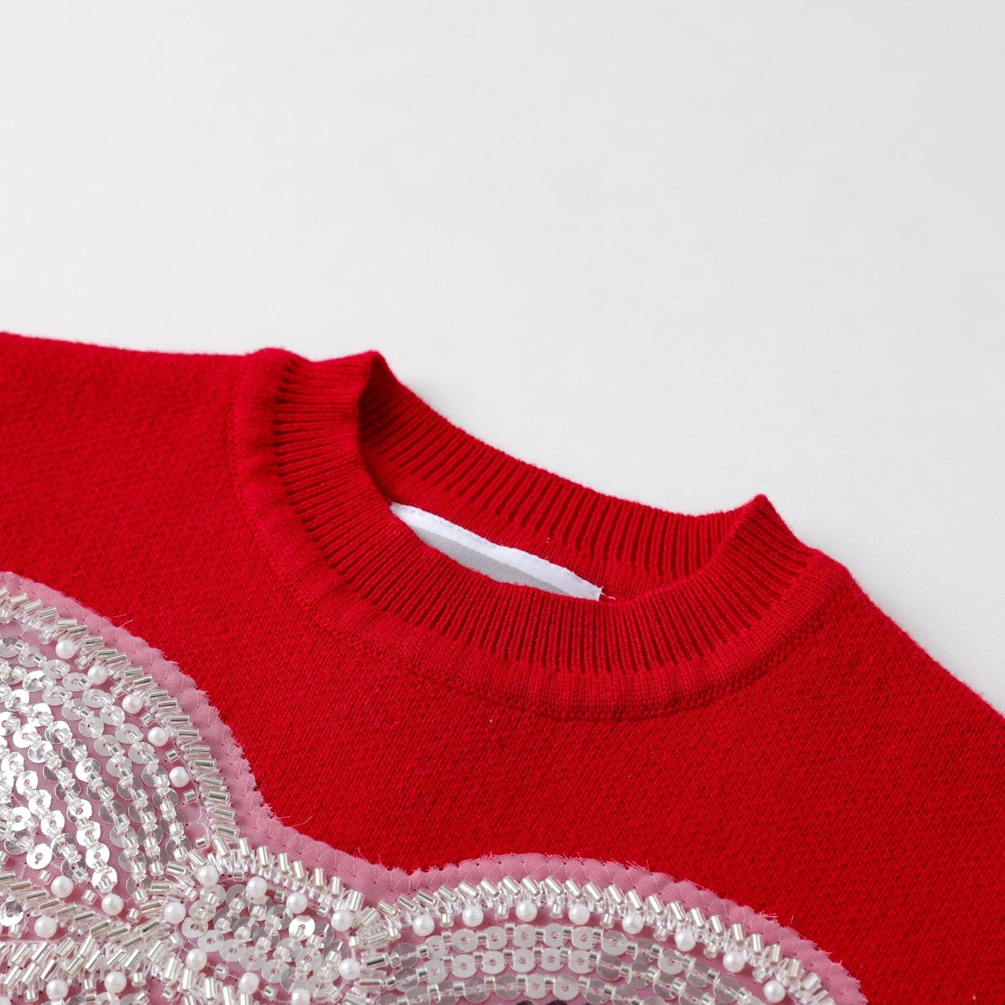 Red Sweater with Glitter Bow