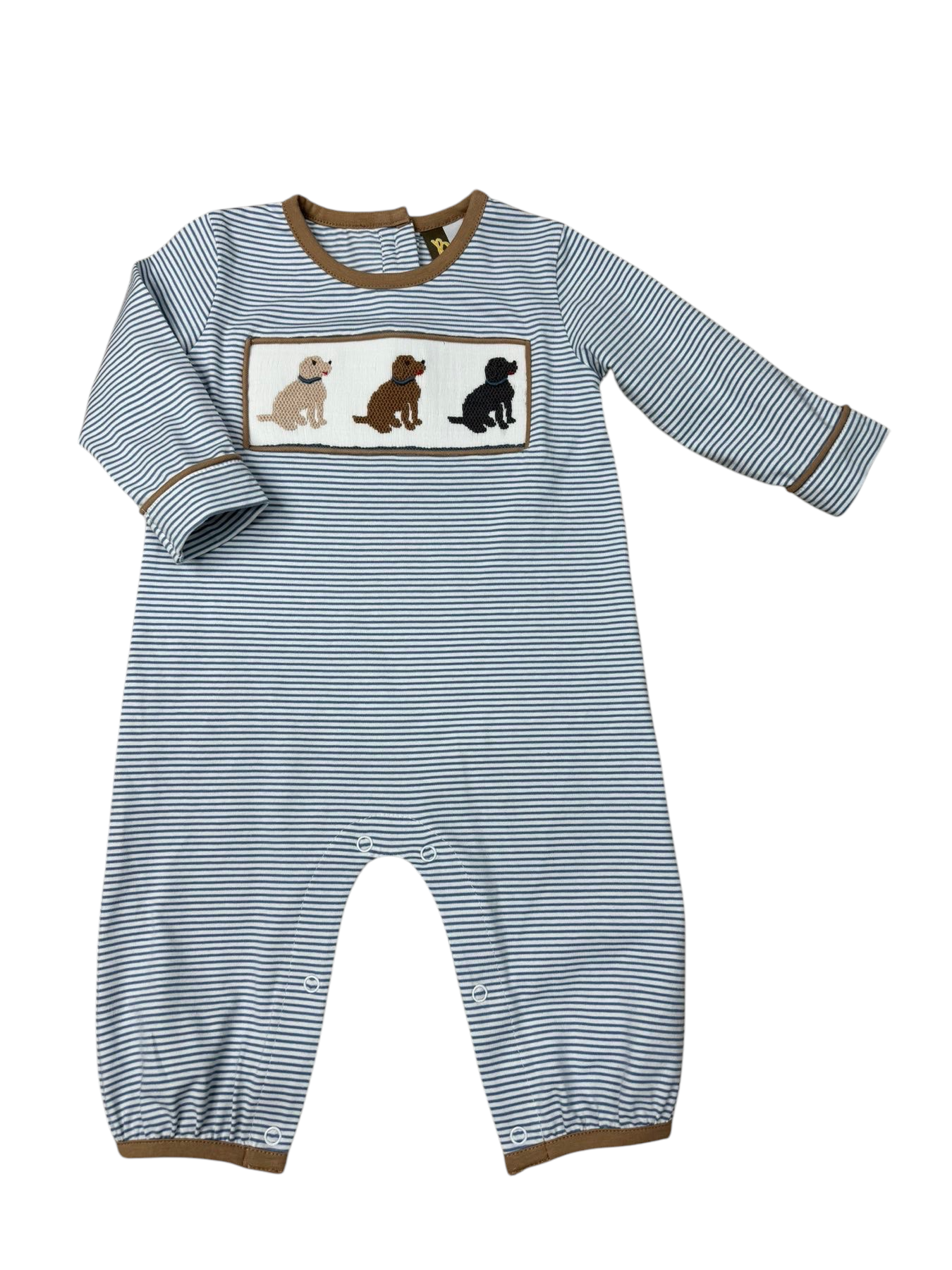 Banana Split Smocked Lab trio romper