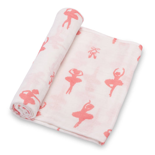 Never Miss a Chance to Dance Baby Muslin Swaddle Blanket