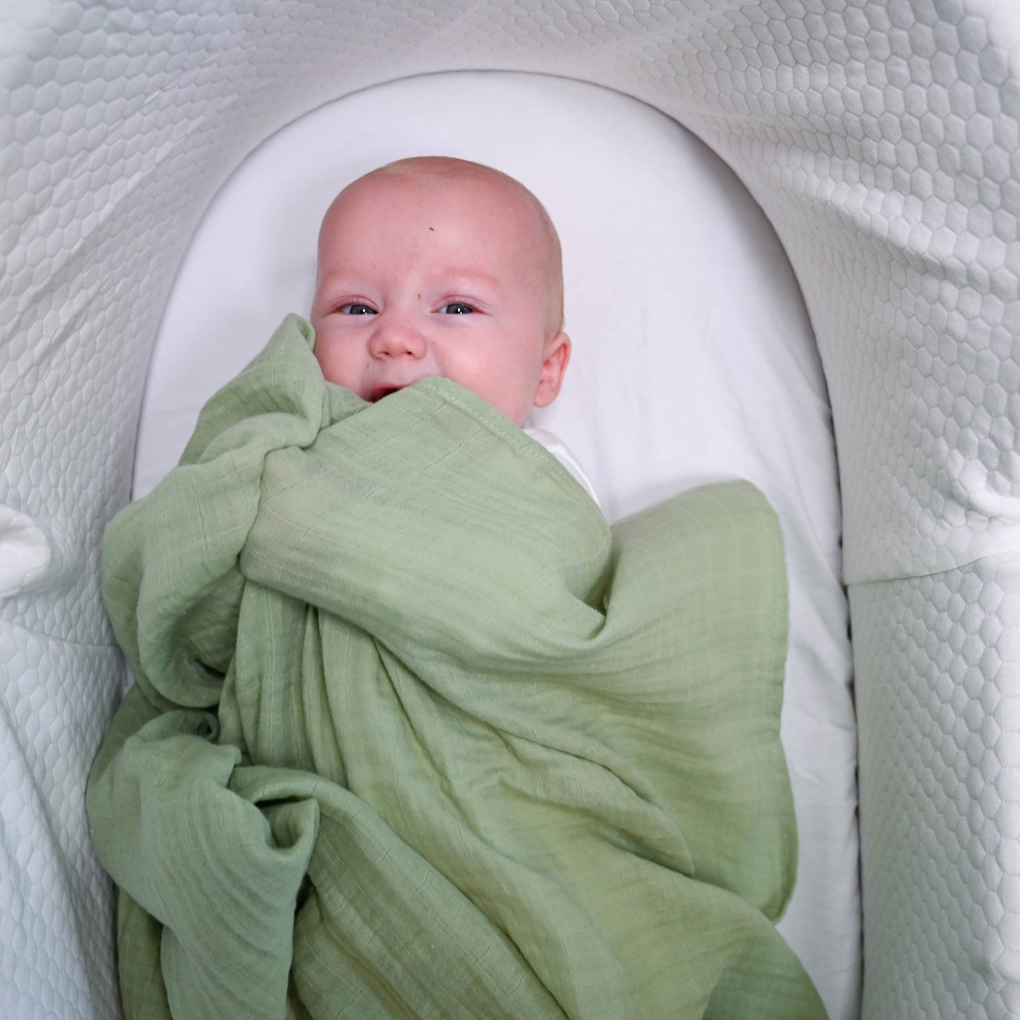 Green Baby Muslin Swaddle Blanket
