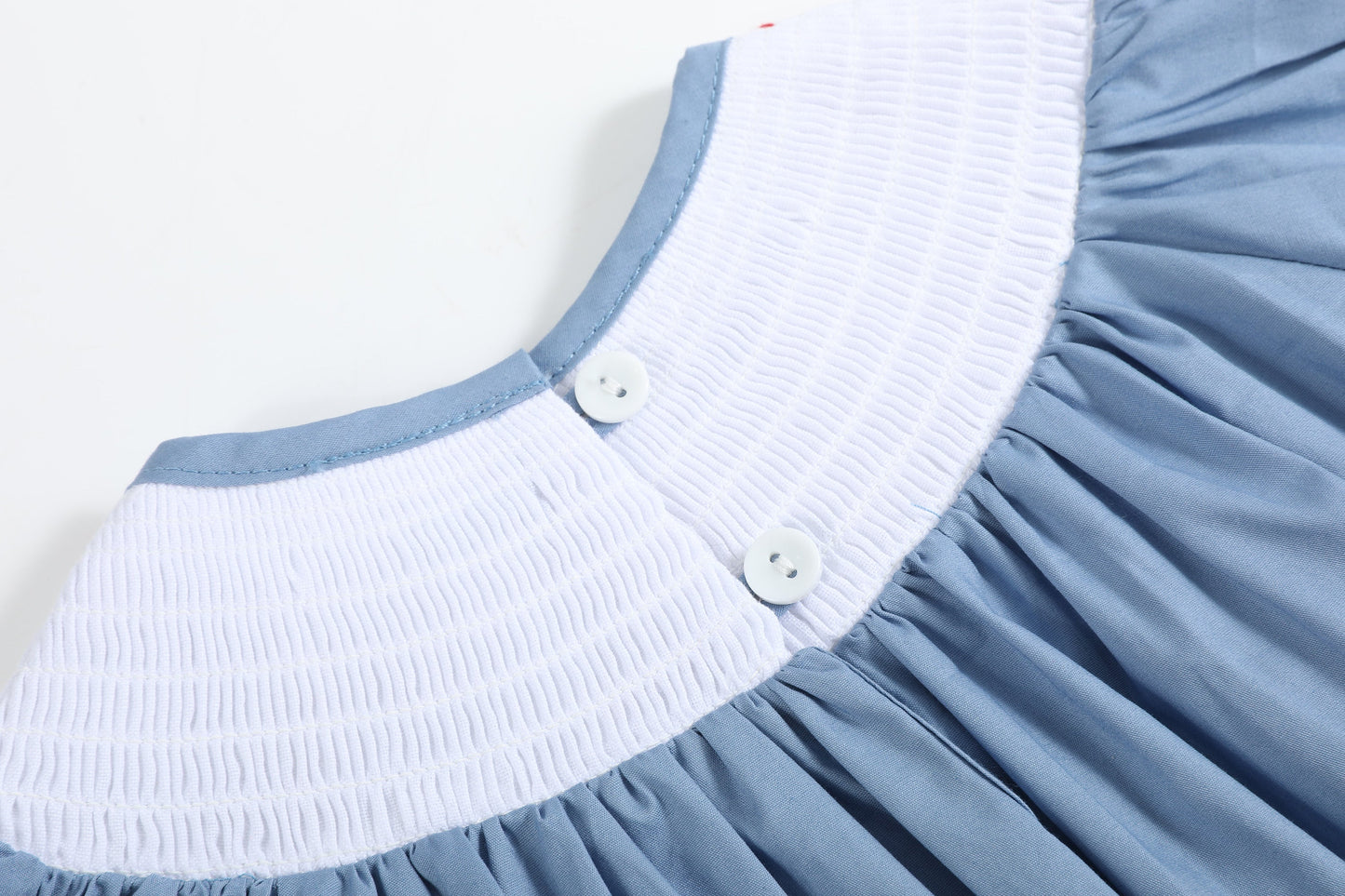 Blue Farm Animals Smocked Romper