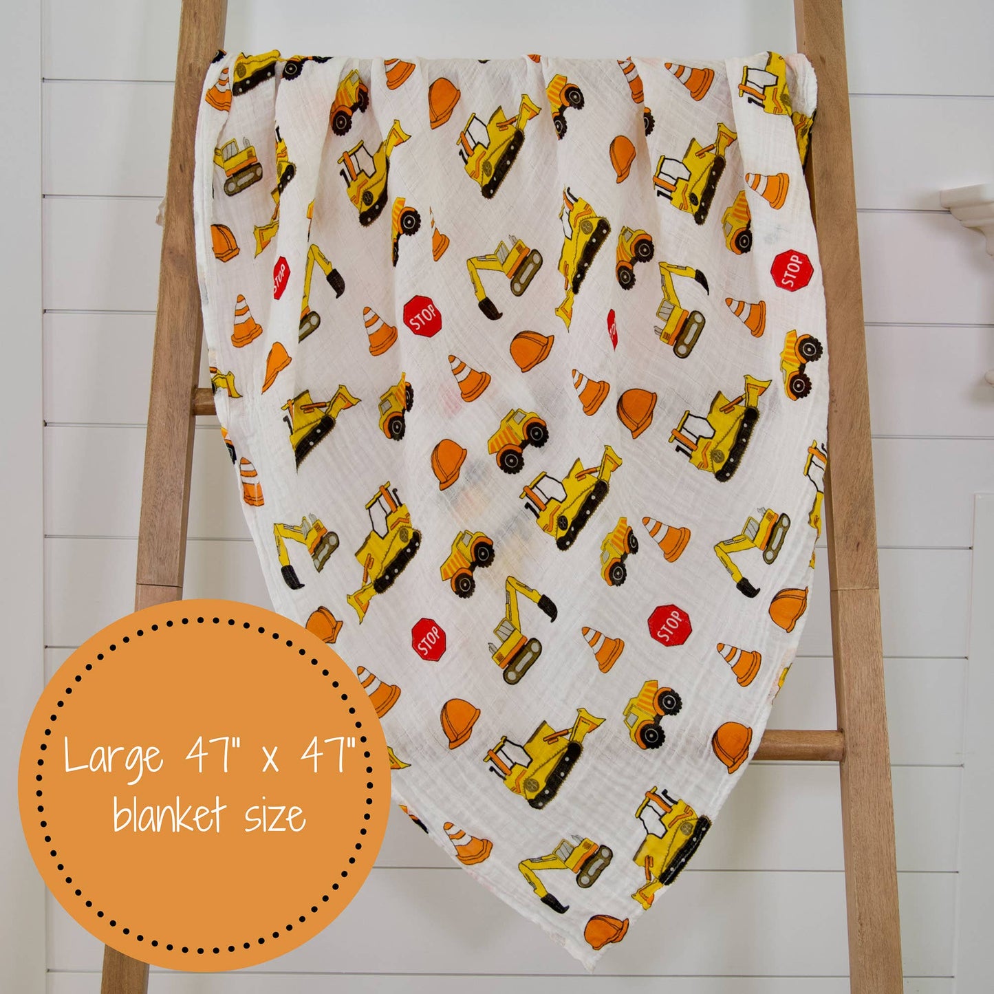 Under Construction Baby Muslin Swaddle Blanket