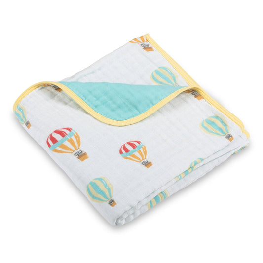 The Sky is the Limit 100% Cotton Muslin Baby Blanket