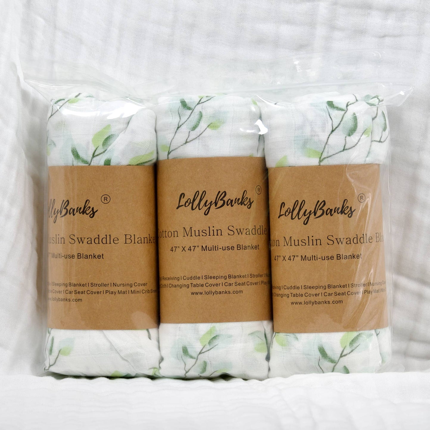 Relaxing Eucalyptus Baby Muslin Swaddle Blanket