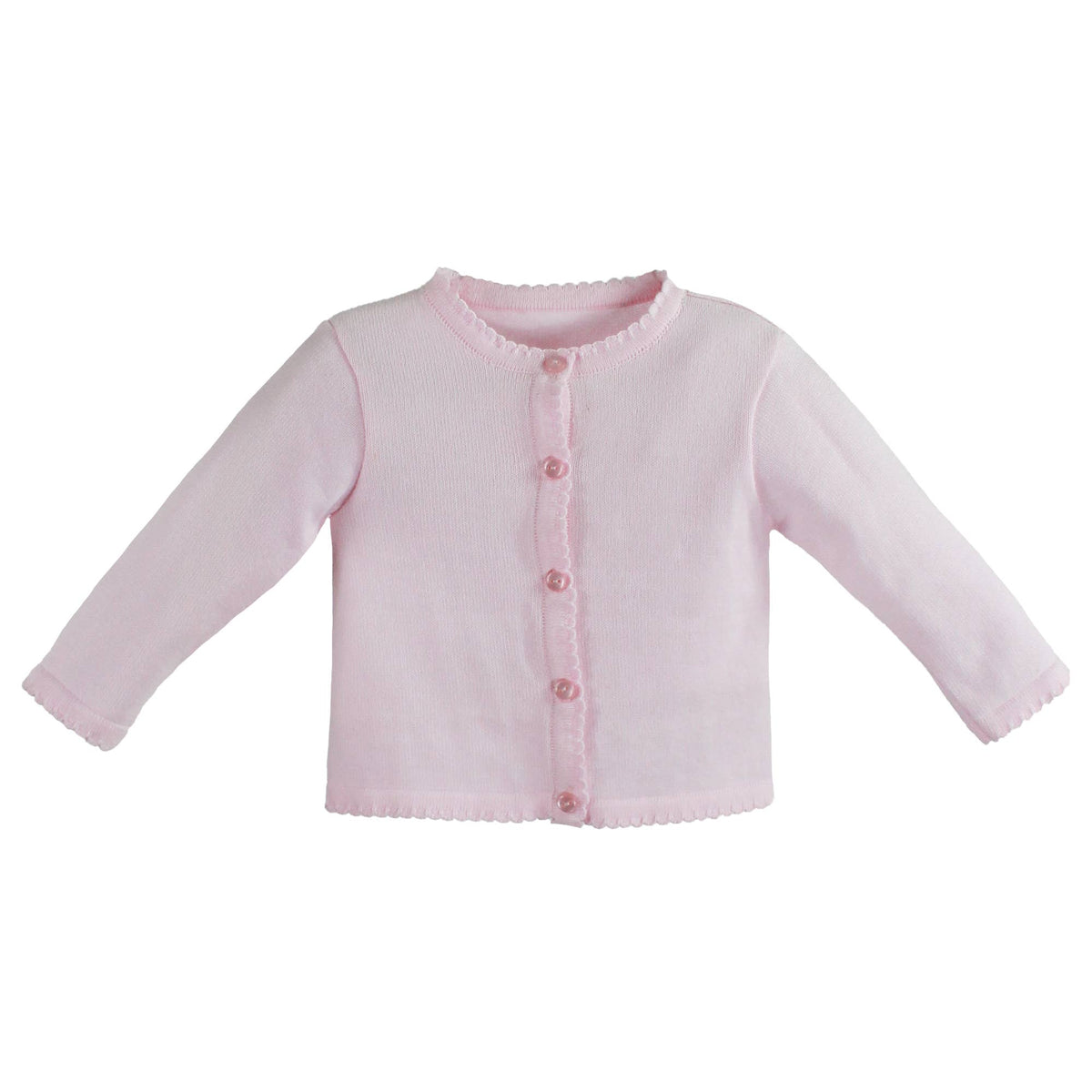 Scalloped Edge Cardigan Sweater - 2 Colors