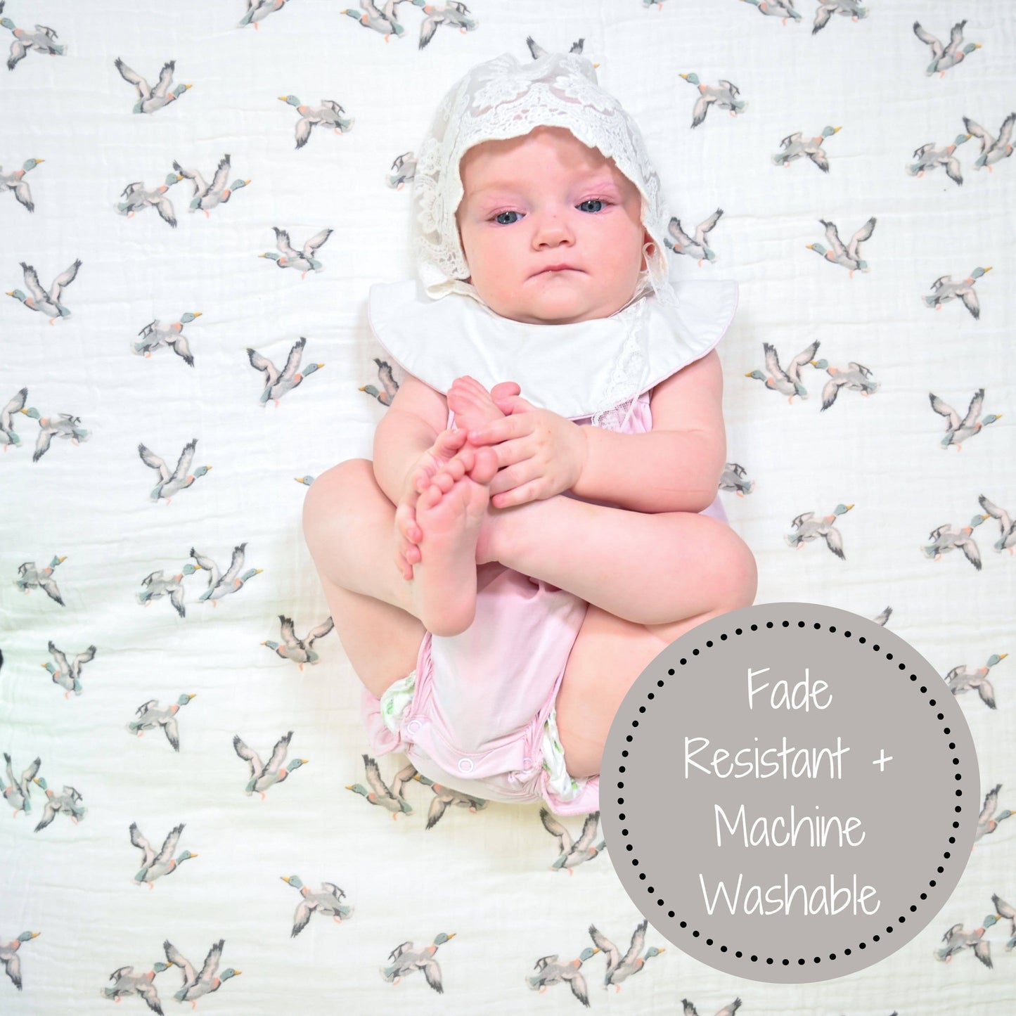 Quackin'up Baby Muslin Cotton Swaddle Blanket