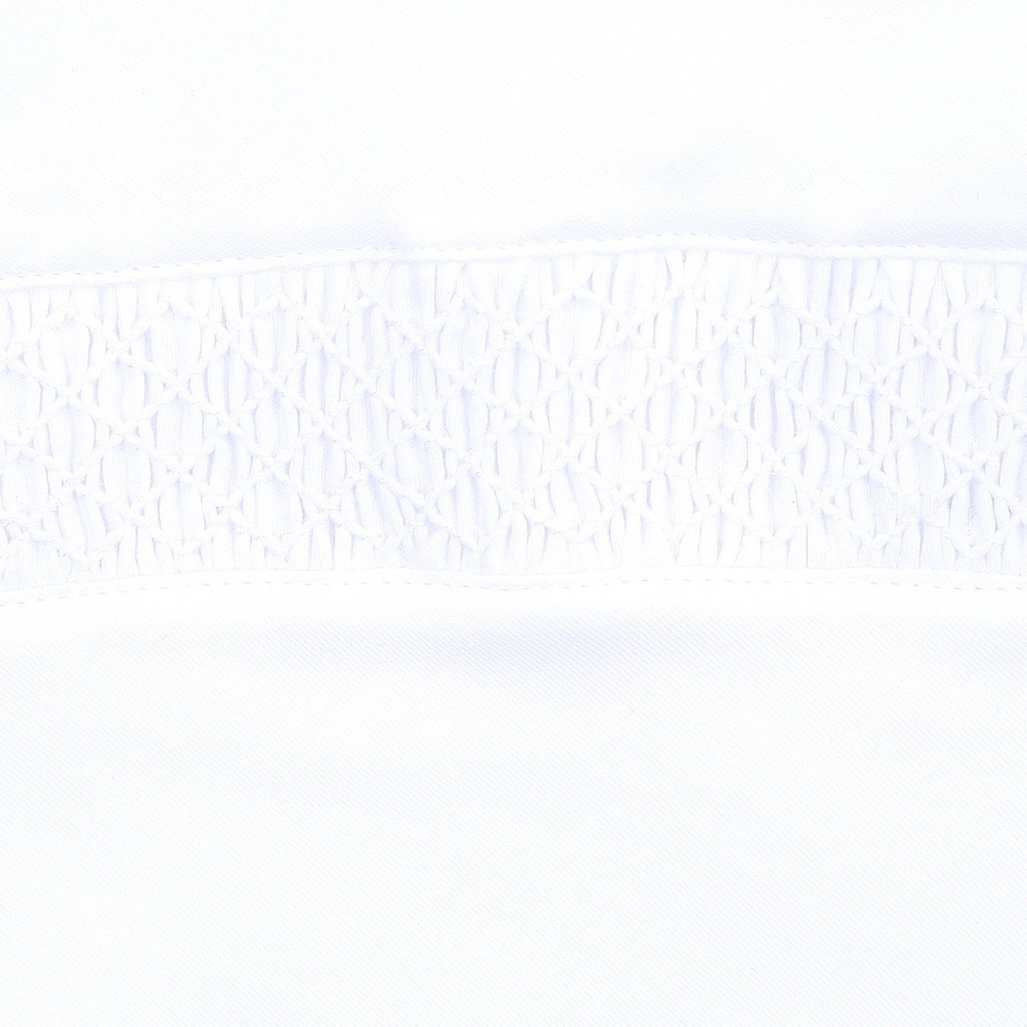 Solid Essentials White Smocked Footie