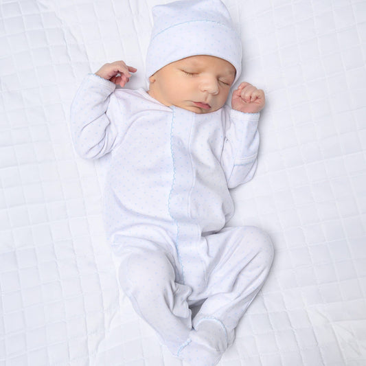 Mini Dots Footie - Blue