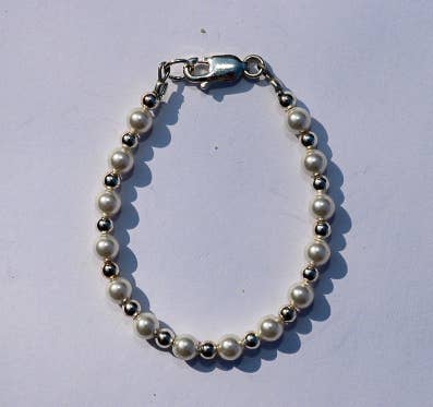 Classic Pearls (RP-1 White) Bracelet, Children's Jewelry