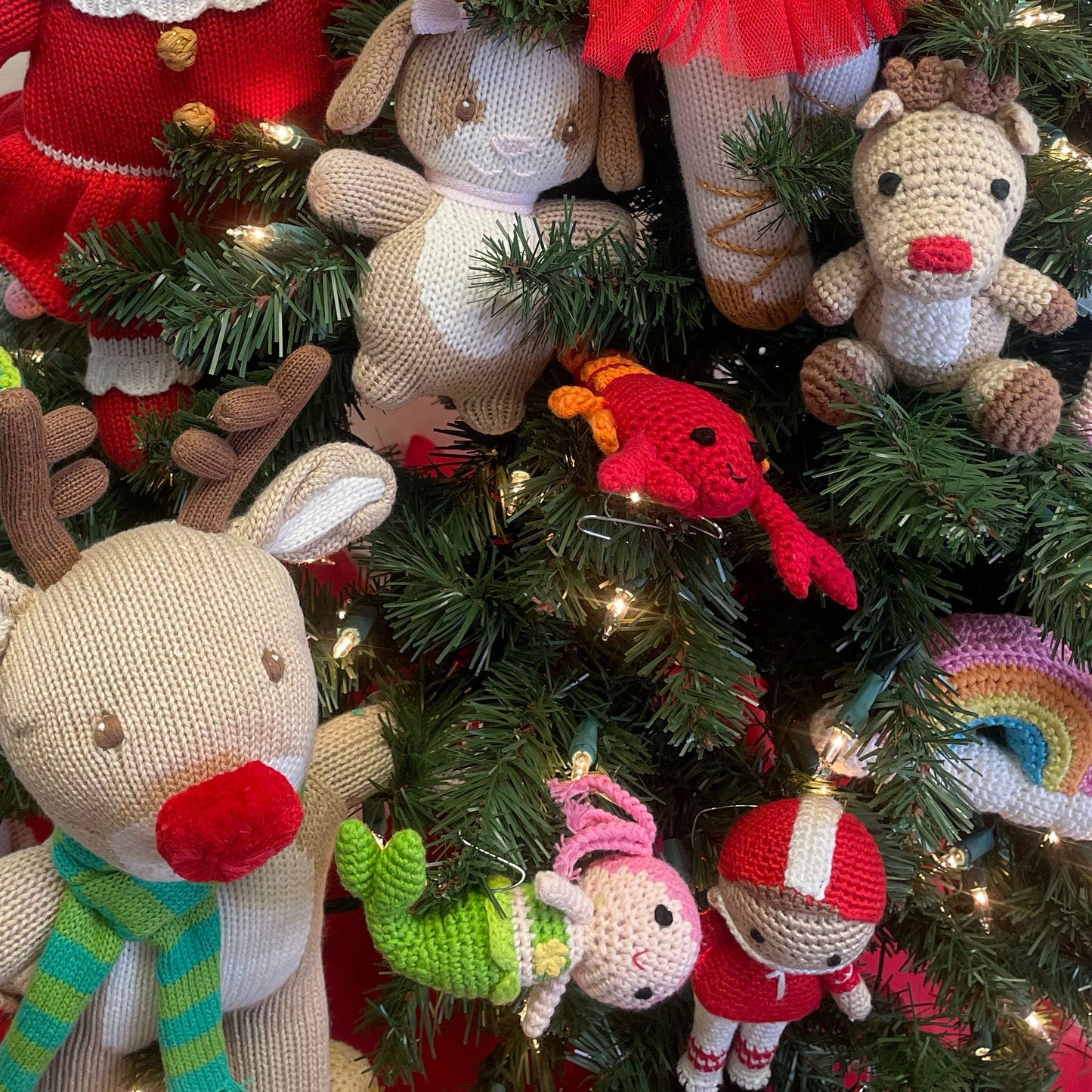 Football Player Bamboo Crochet Rattles in Multiple Colors