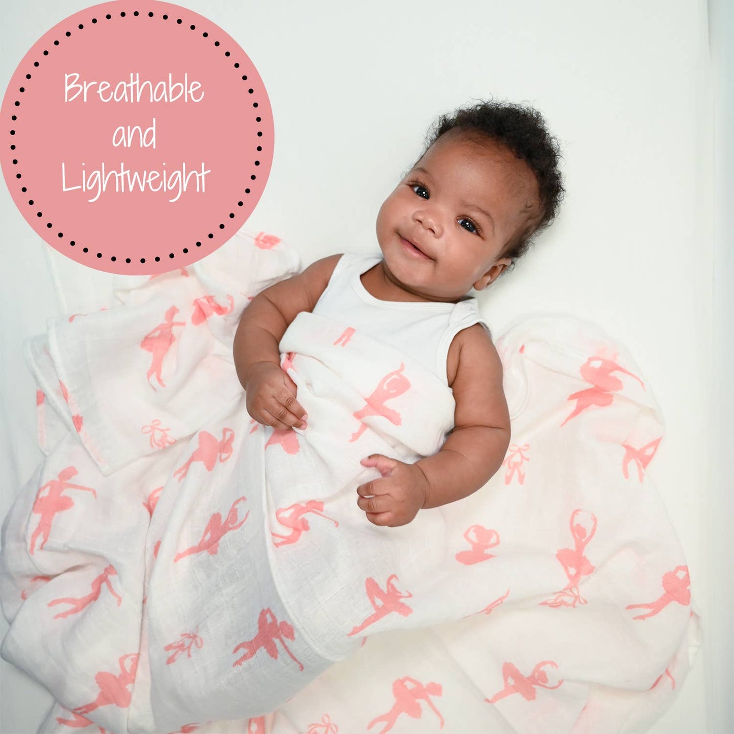 Never Miss a Chance to Dance Baby Muslin Swaddle Blanket