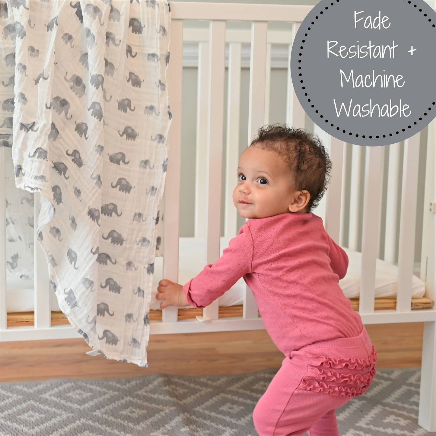 Elephantastic Baby Muslin Swaddle Blanket