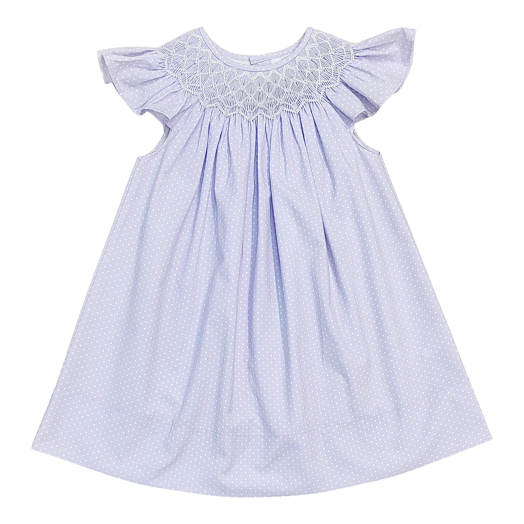 Lavender Pearl Smocked Dress