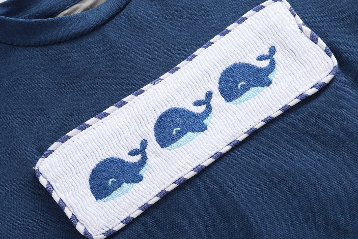 Blue Whale Smocked T-Shirt and Shorts 2pc. Set