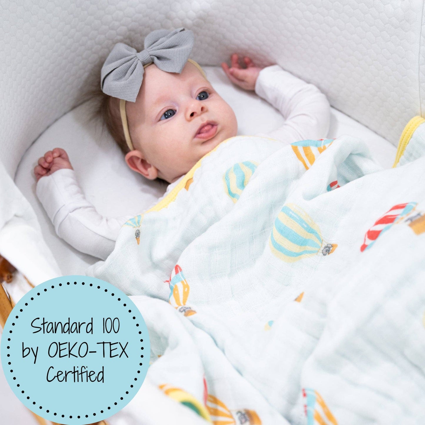 The Sky is the Limit 100% Cotton Muslin Baby Blanket