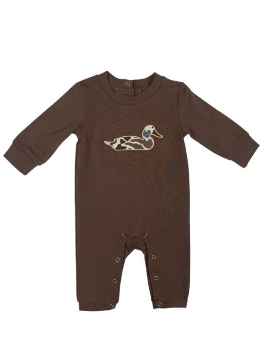 Banana Split duck Camo romper