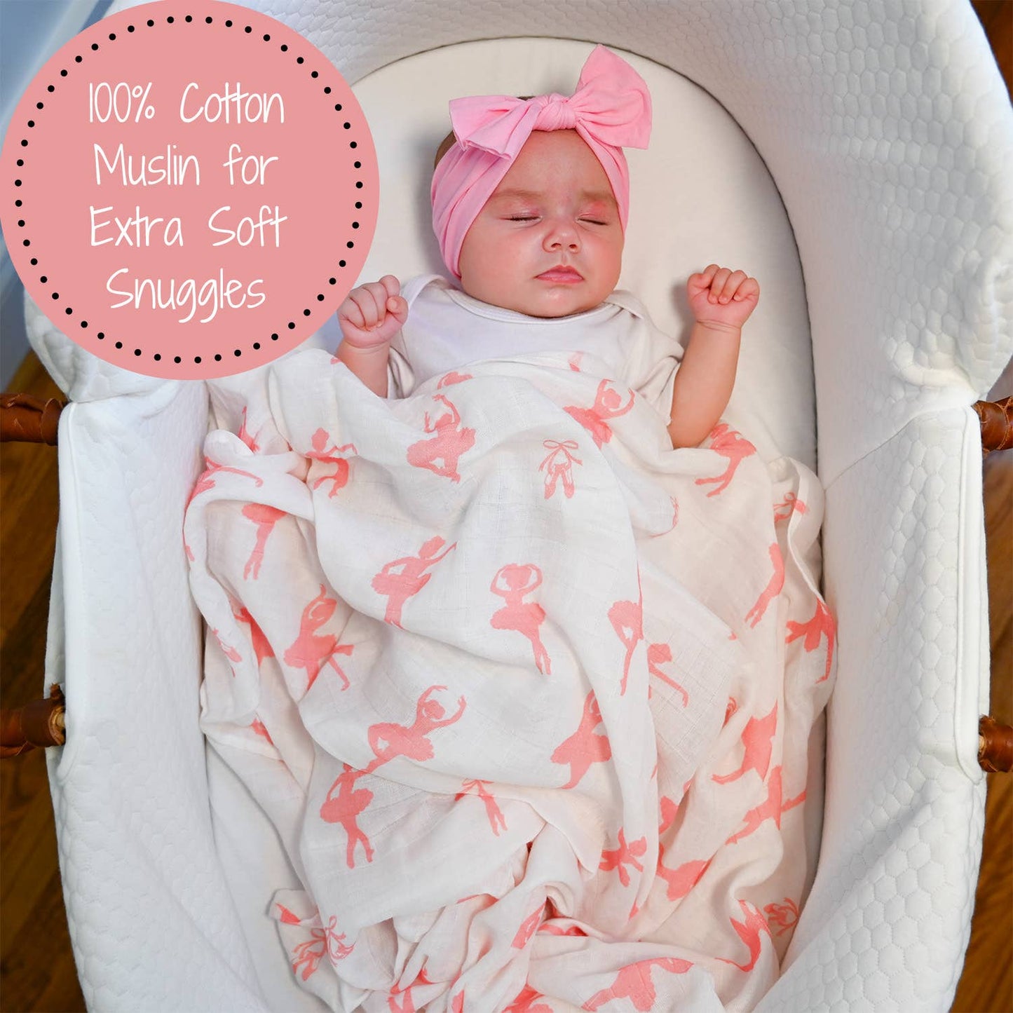Never Miss a Chance to Dance Baby Muslin Swaddle Blanket