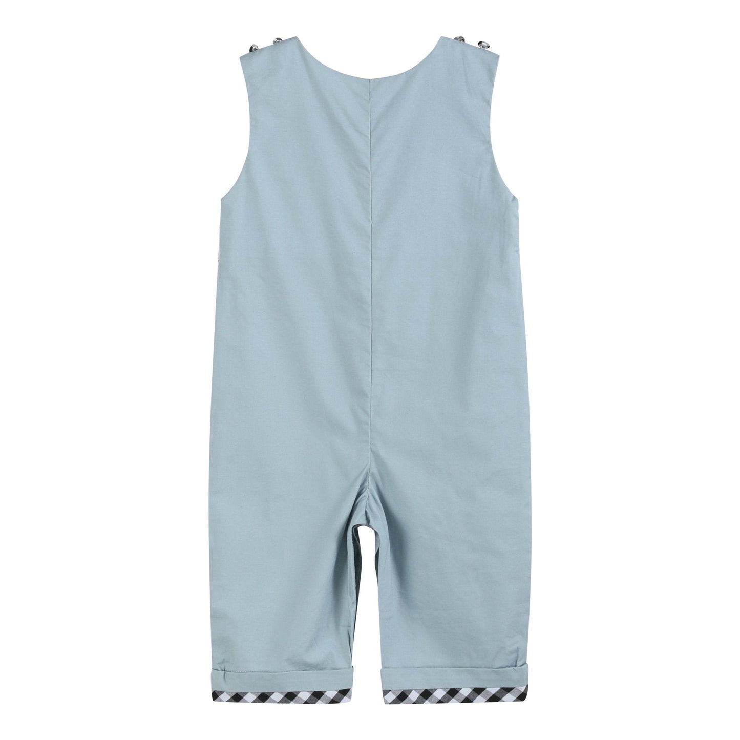 Gray Halloween Smocked Overalls