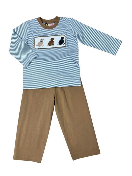 Banana Split smocked lab trio set