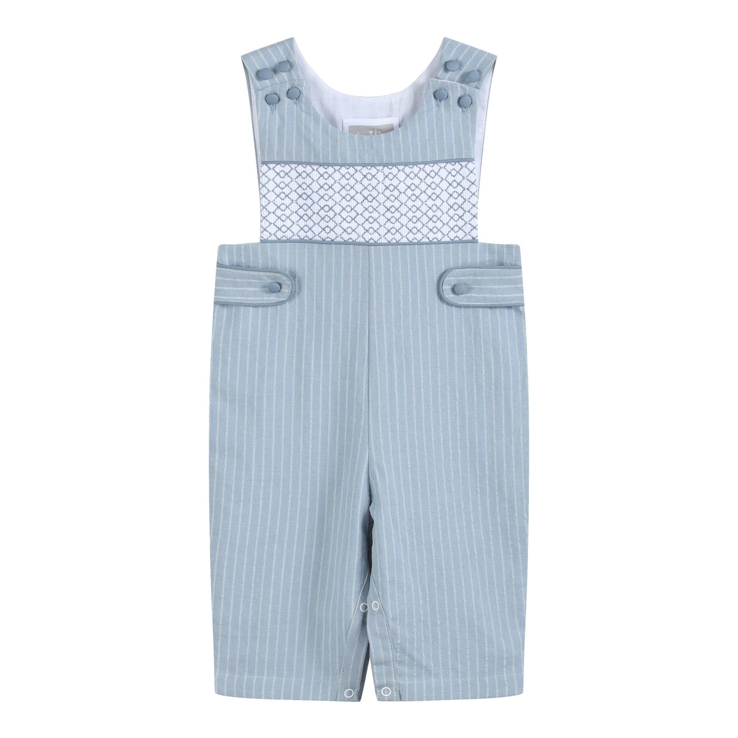 Light Blue Pinstripe Smocked Jon Jons