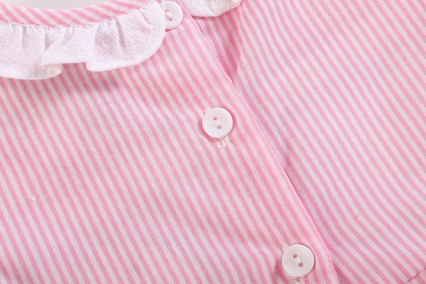 Pink Striped Lil Sister Smocked Romper