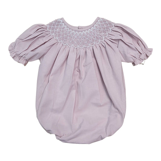 Sweet Dreams dusty rose smocked pearl bubble
