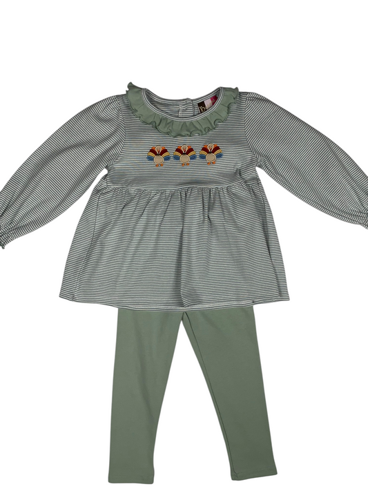 Banana Split Turkey appliqué girl set